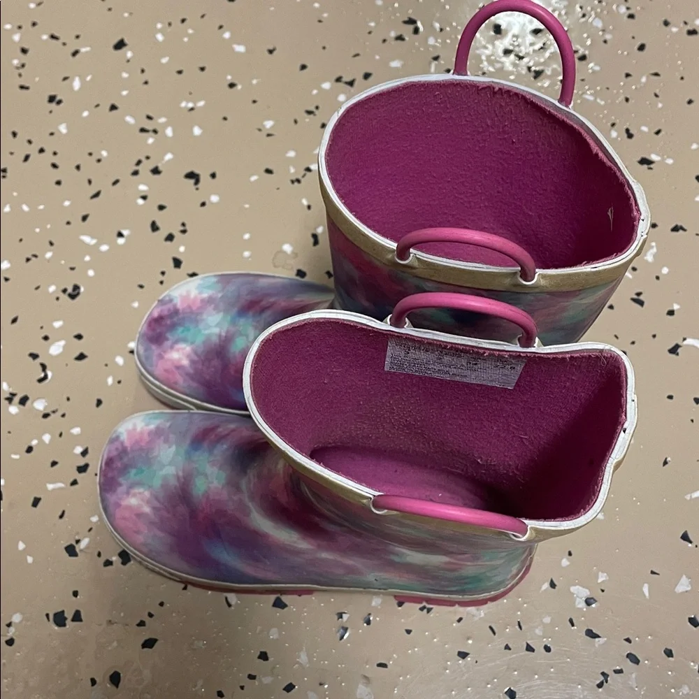 🖤5/$25 fits 5 womens Colorful Tie Dye pink Rain Boots western chief